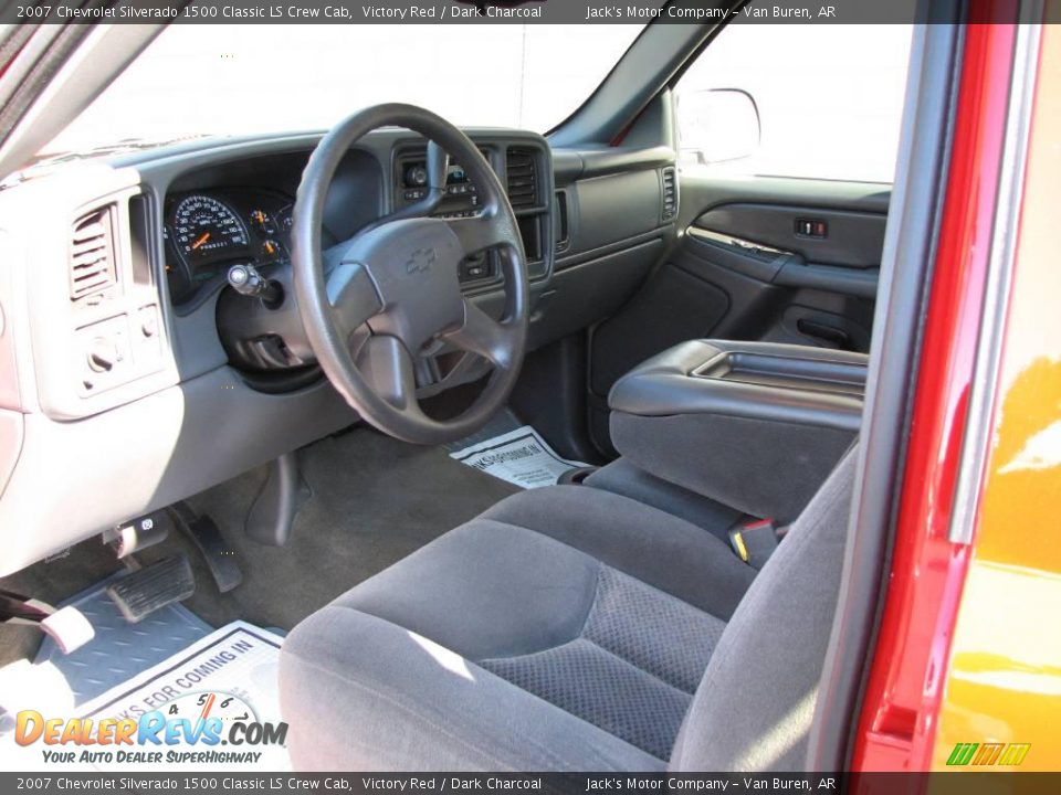2007 Chevrolet Silverado 1500 Classic LS Crew Cab Victory Red / Dark Charcoal Photo #8