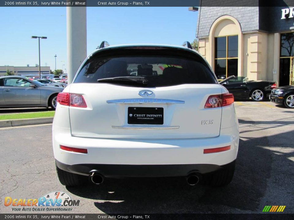 2006 Infiniti FX 35 Ivory White Pearl / Wheat Photo #6