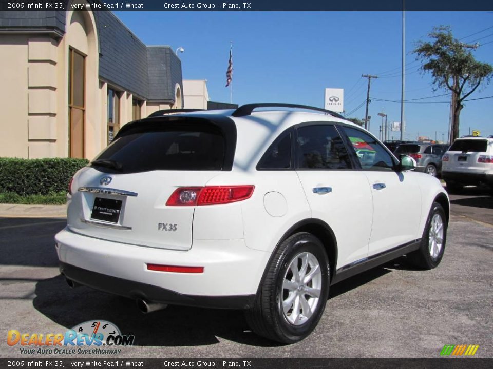 2006 Infiniti FX 35 Ivory White Pearl / Wheat Photo #7