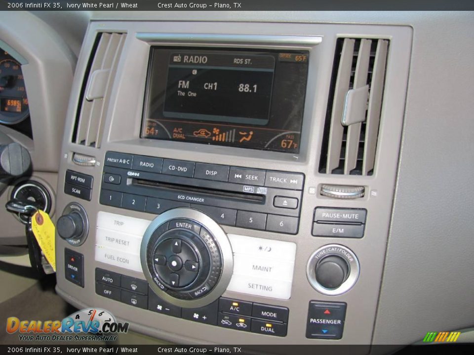 2006 Infiniti FX 35 Ivory White Pearl / Wheat Photo #15