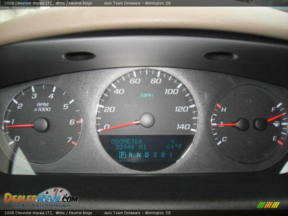 2008 Chevrolet Impala LTZ White / Neutral Beige Photo #17