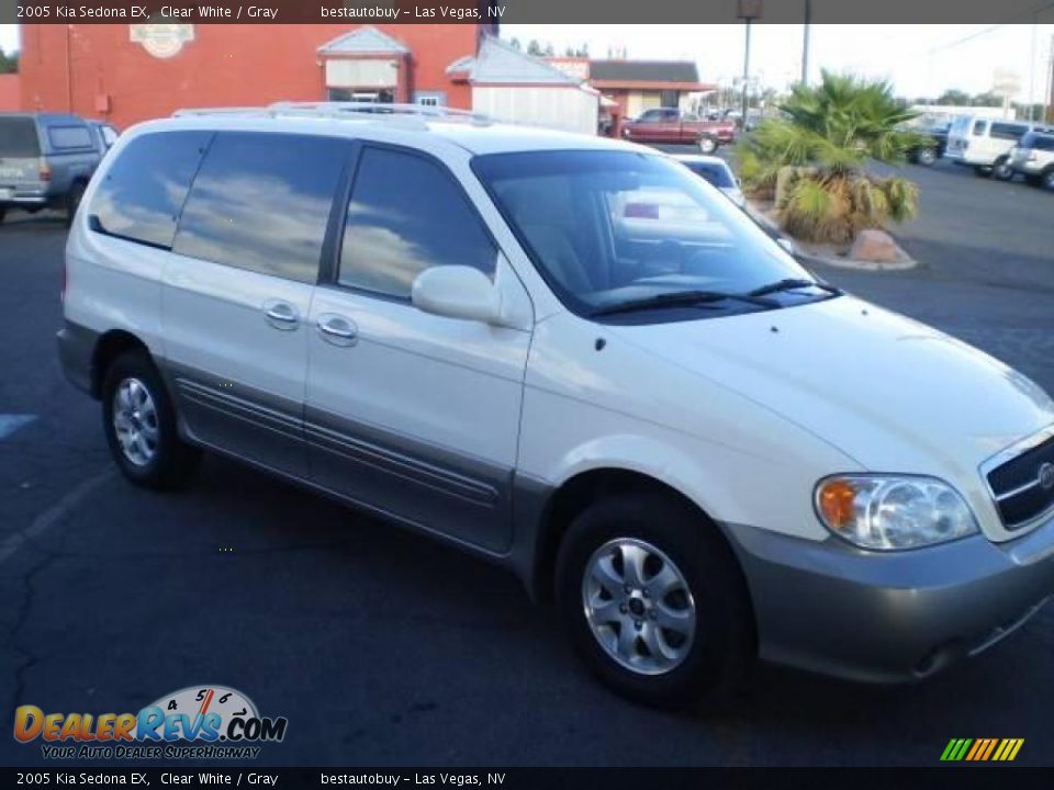 2005 Kia Sedona EX Clear White / Gray Photo #10