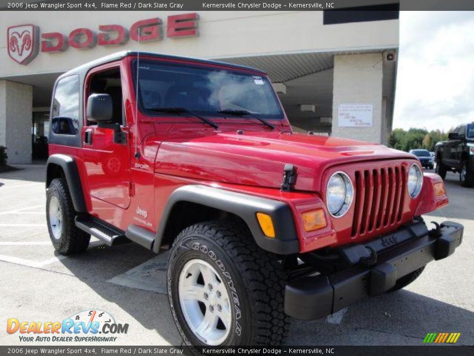 2006 Jeep Wrangler Sport 4x4 Flame Red / Dark Slate Gray Photo #1