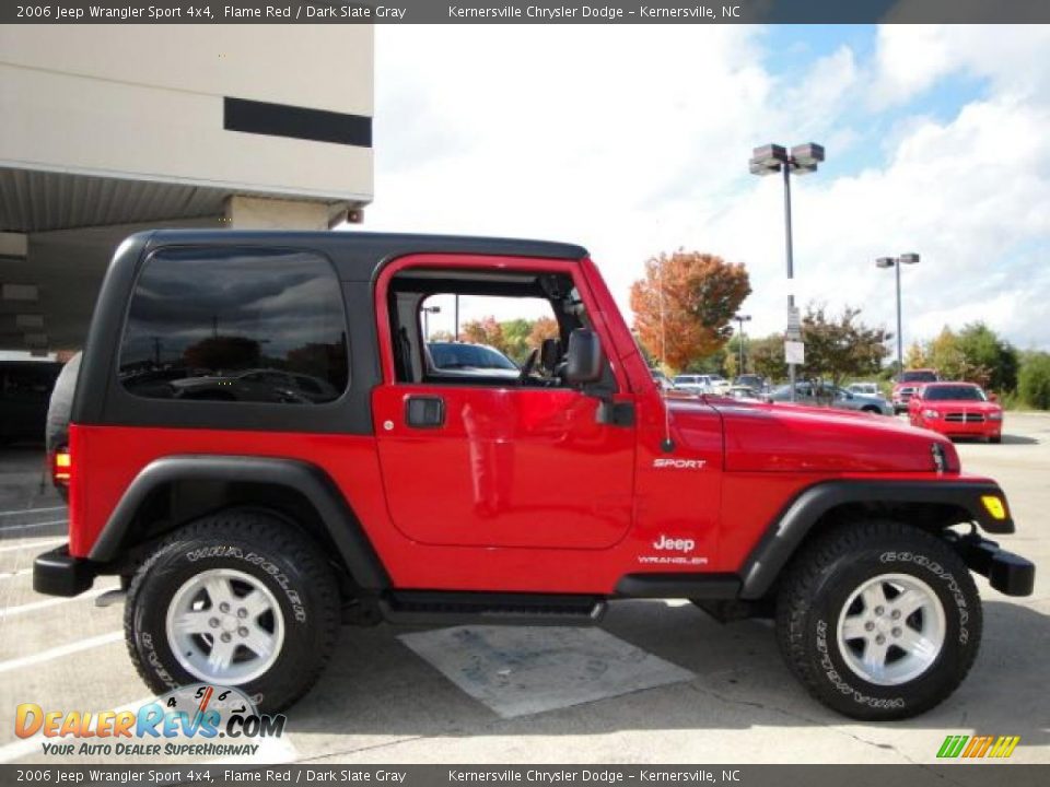 2006 Jeep Wrangler Sport 4x4 Flame Red / Dark Slate Gray Photo #3