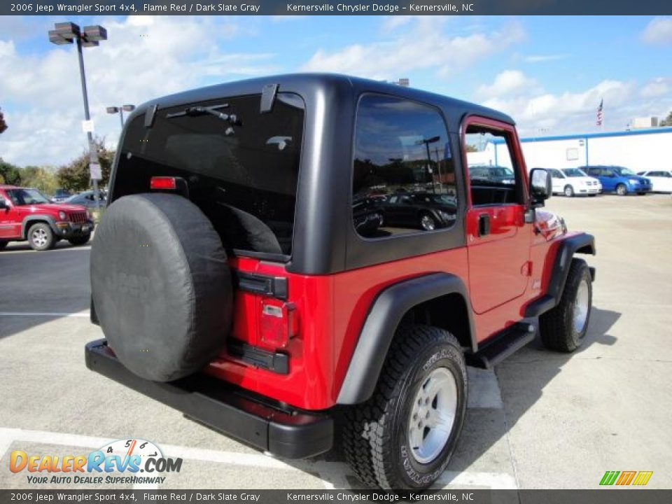 2006 Jeep Wrangler Sport 4x4 Flame Red / Dark Slate Gray Photo #4
