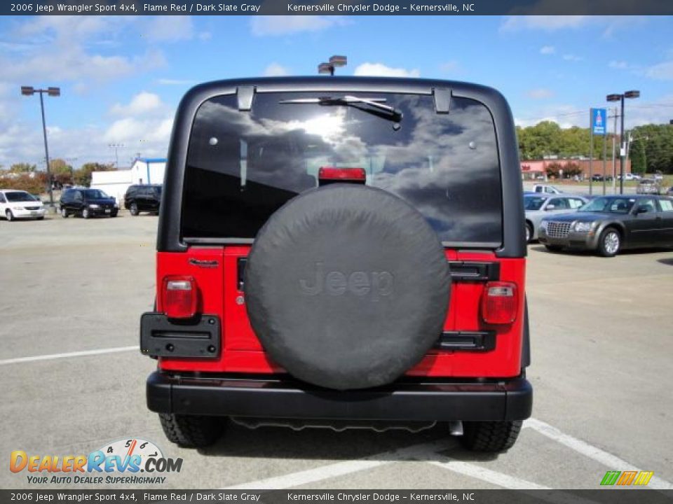 2006 Jeep Wrangler Sport 4x4 Flame Red / Dark Slate Gray Photo #5