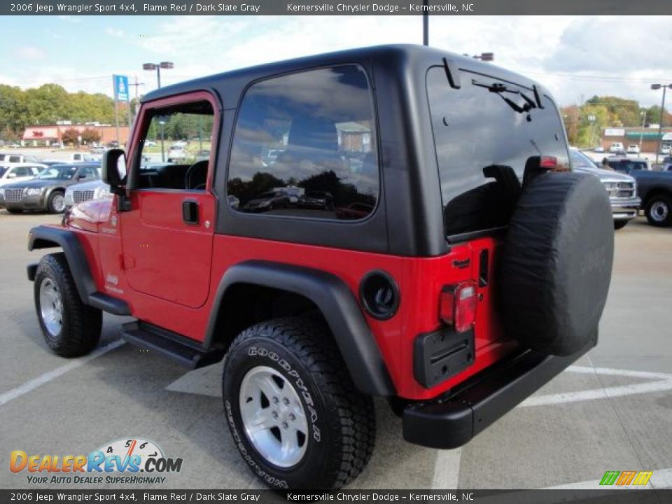 2006 Jeep Wrangler Sport 4x4 Flame Red / Dark Slate Gray Photo #6
