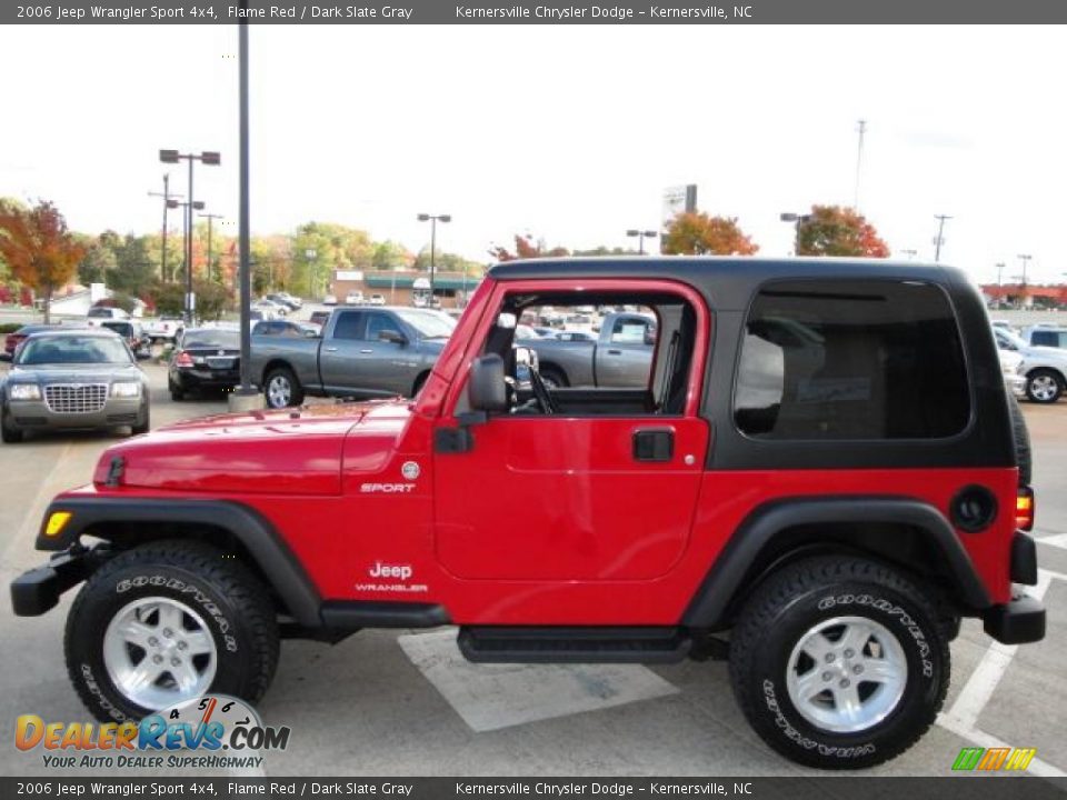 2006 Jeep Wrangler Sport 4x4 Flame Red / Dark Slate Gray Photo #7