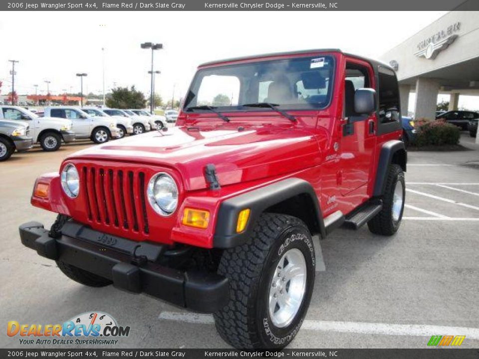 2006 Jeep Wrangler Sport 4x4 Flame Red / Dark Slate Gray Photo #8