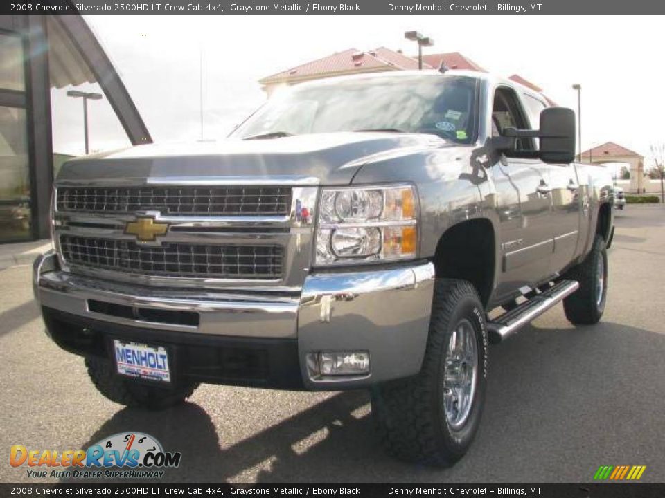2008 Chevrolet Silverado 2500HD LT Crew Cab 4x4 Graystone Metallic / Ebony Black Photo #2