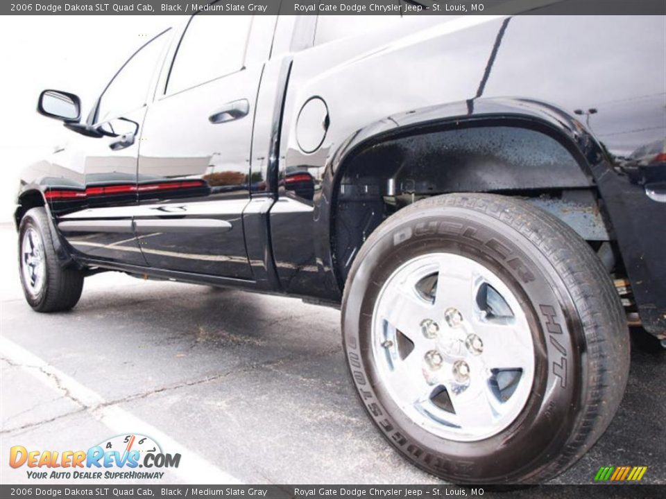 2006 Dodge Dakota SLT Quad Cab Black / Medium Slate Gray Photo #4