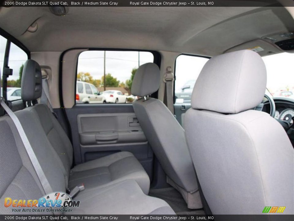 2006 Dodge Dakota SLT Quad Cab Black / Medium Slate Gray Photo #9