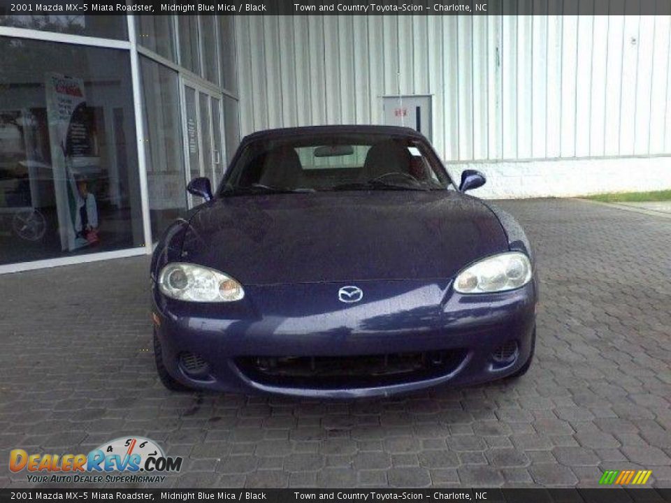 2001 Mazda MX-5 Miata Roadster Midnight Blue Mica / Black Photo #2