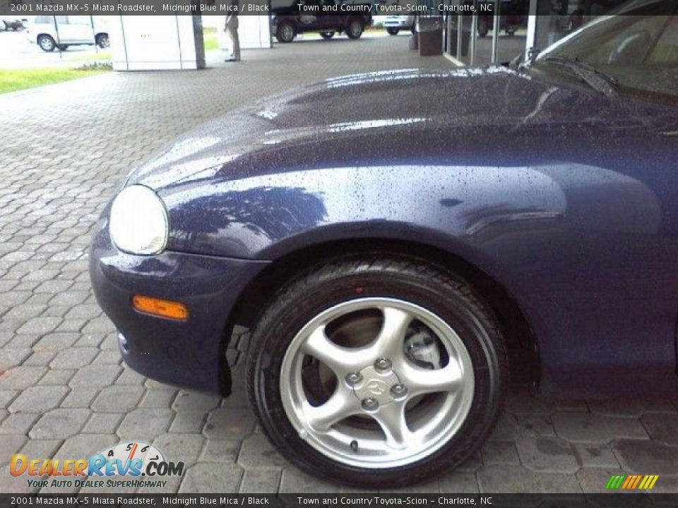 2001 Mazda MX-5 Miata Roadster Midnight Blue Mica / Black Photo #3