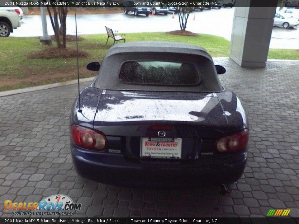 2001 Mazda MX-5 Miata Roadster Midnight Blue Mica / Black Photo #4