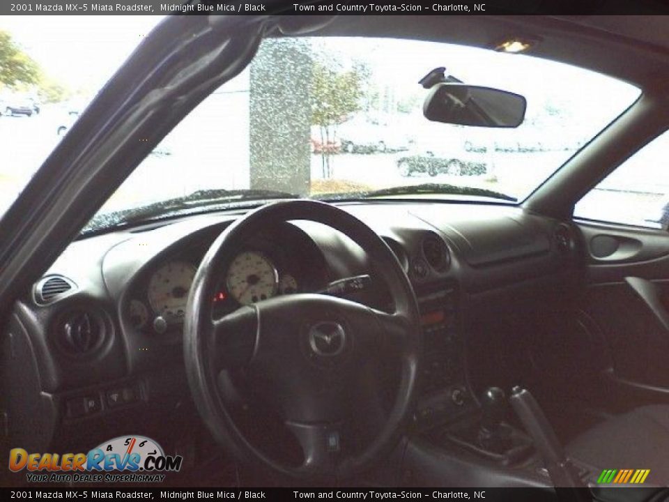 2001 Mazda MX-5 Miata Roadster Midnight Blue Mica / Black Photo #5