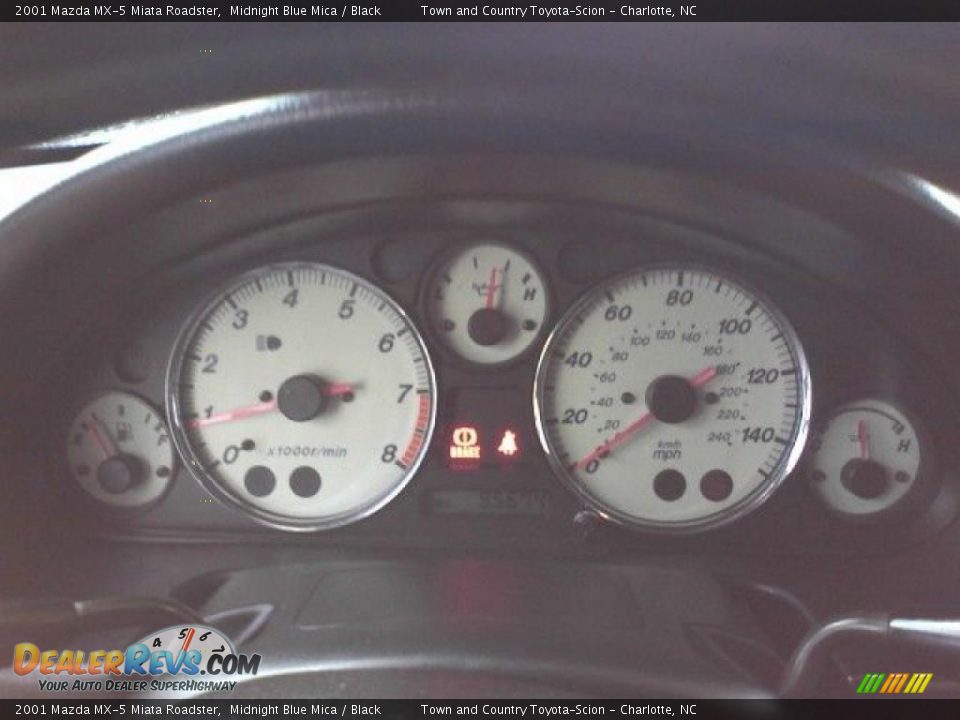 2001 Mazda MX-5 Miata Roadster Midnight Blue Mica / Black Photo #9