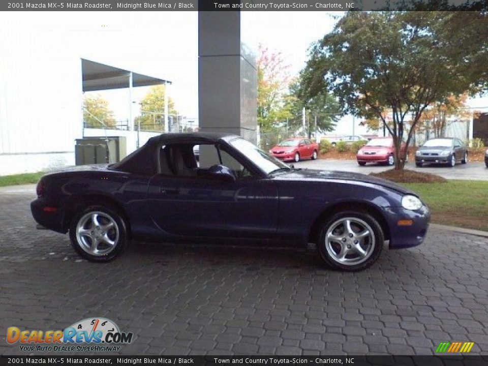 2001 Mazda MX-5 Miata Roadster Midnight Blue Mica / Black Photo #17