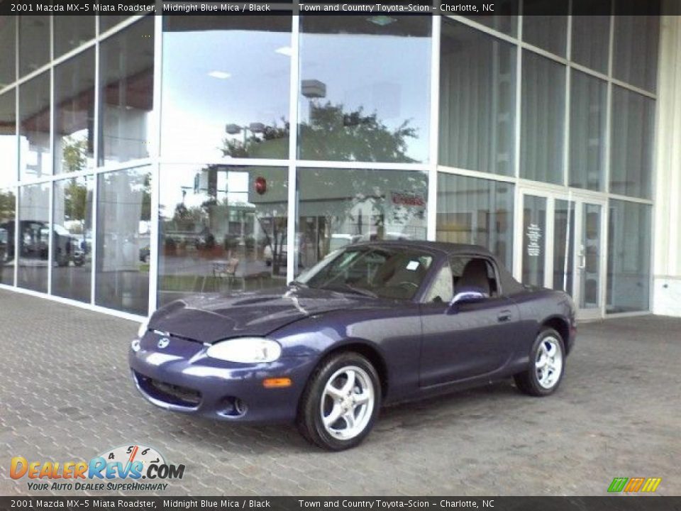 2001 Mazda MX-5 Miata Roadster Midnight Blue Mica / Black Photo #18
