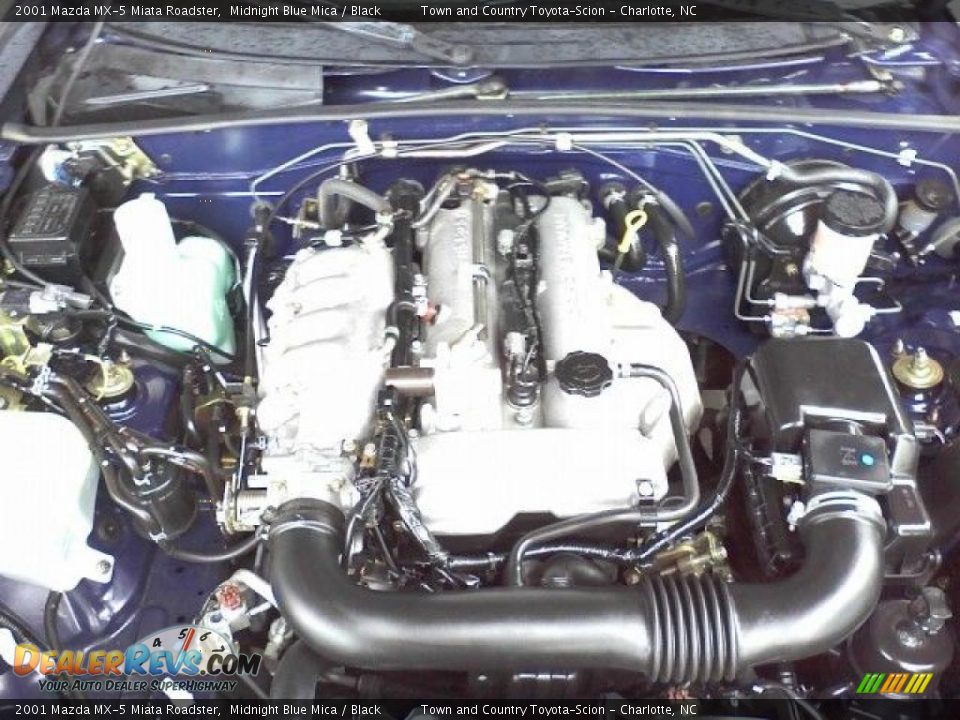 2001 Mazda MX-5 Miata Roadster Midnight Blue Mica / Black Photo #19