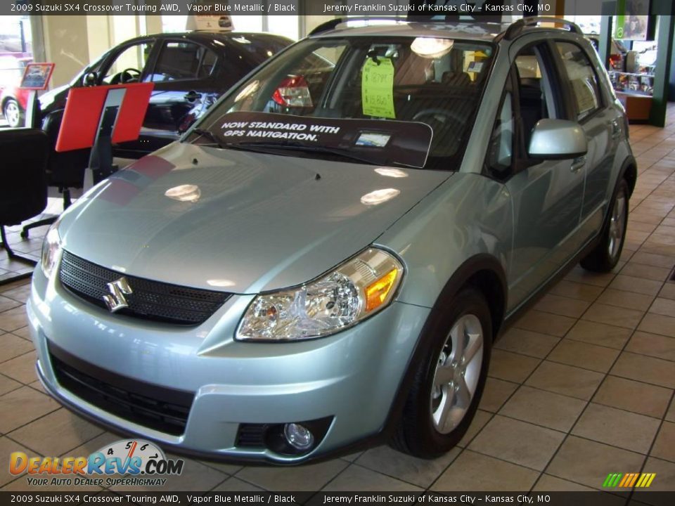2009 Suzuki SX4 Crossover Touring AWD Vapor Blue Metallic / Black Photo #1