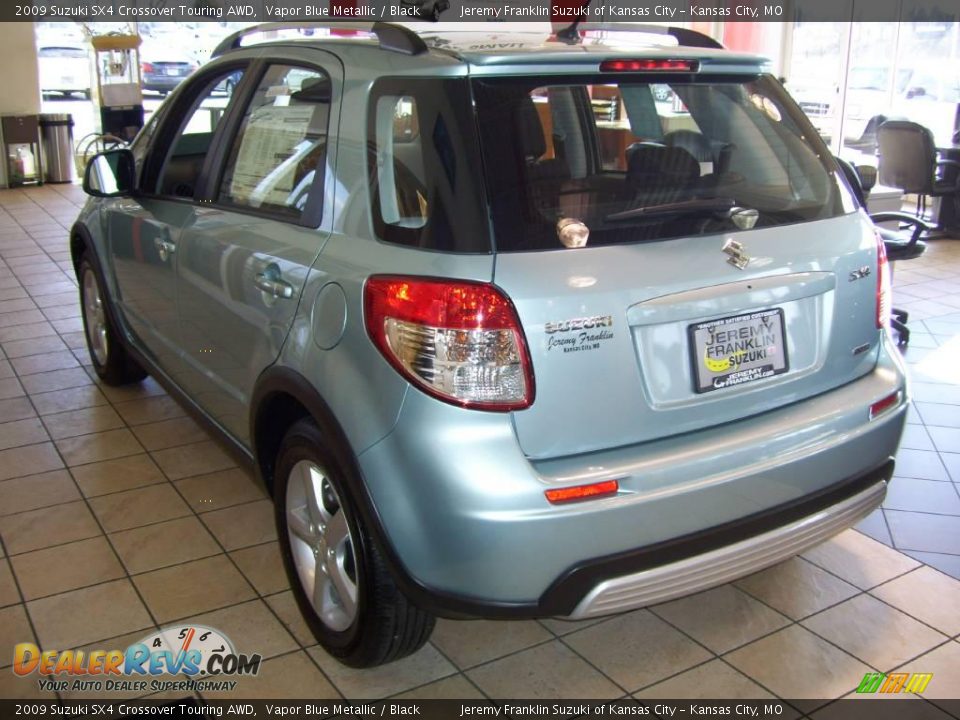 2009 Suzuki SX4 Crossover Touring AWD Vapor Blue Metallic / Black Photo #2