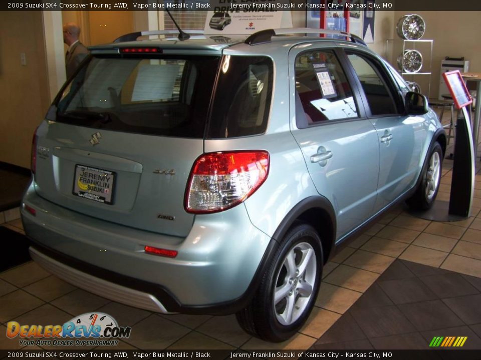 2009 Suzuki SX4 Crossover Touring AWD Vapor Blue Metallic / Black Photo #4