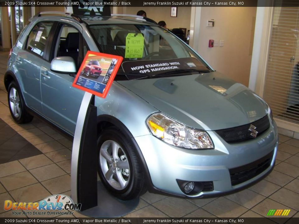 2009 Suzuki SX4 Crossover Touring AWD Vapor Blue Metallic / Black Photo #5