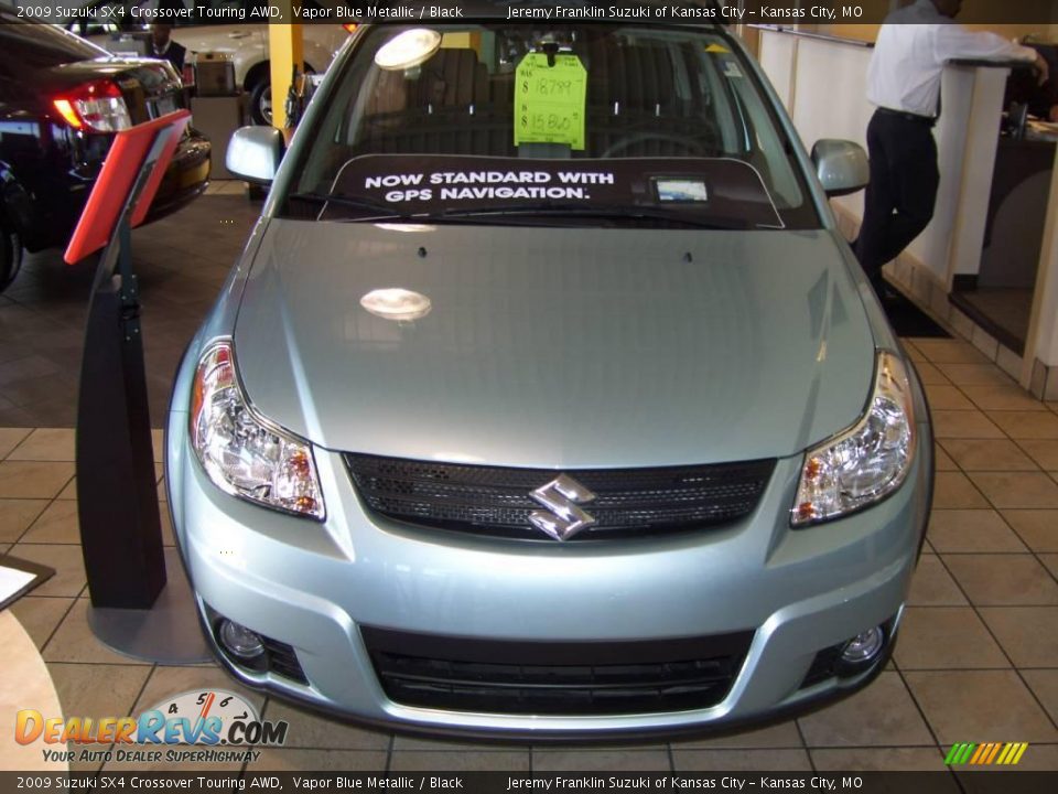 2009 Suzuki SX4 Crossover Touring AWD Vapor Blue Metallic / Black Photo #6