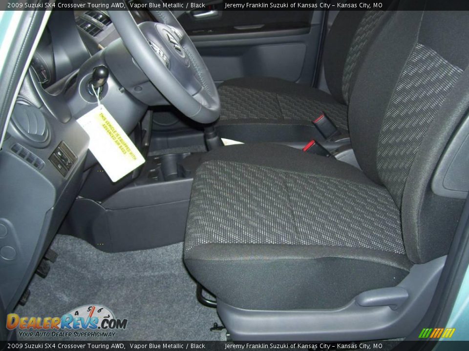 2009 Suzuki SX4 Crossover Touring AWD Vapor Blue Metallic / Black Photo #7