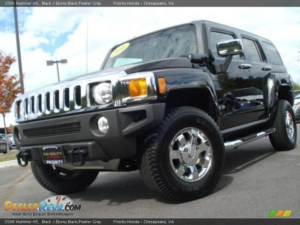 2006 Hummer H3 Black / Ebony Black/Pewter Gray Photo #1