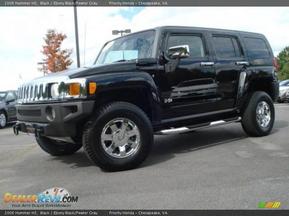 2006 Hummer H3 Black / Ebony Black/Pewter Gray Photo #2