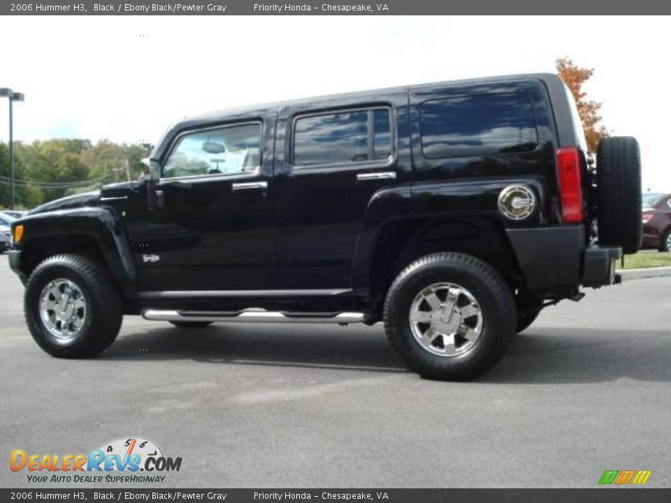 2006 Hummer H3 Black / Ebony Black/Pewter Gray Photo #3