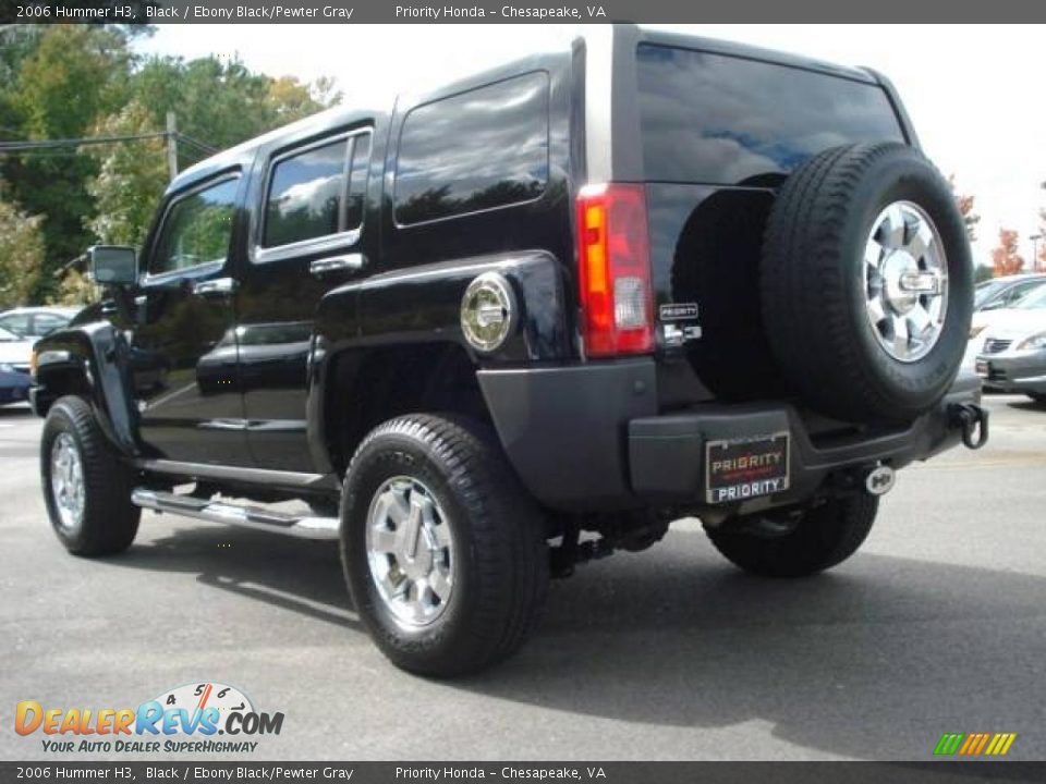 2006 Hummer H3 Black / Ebony Black/Pewter Gray Photo #4
