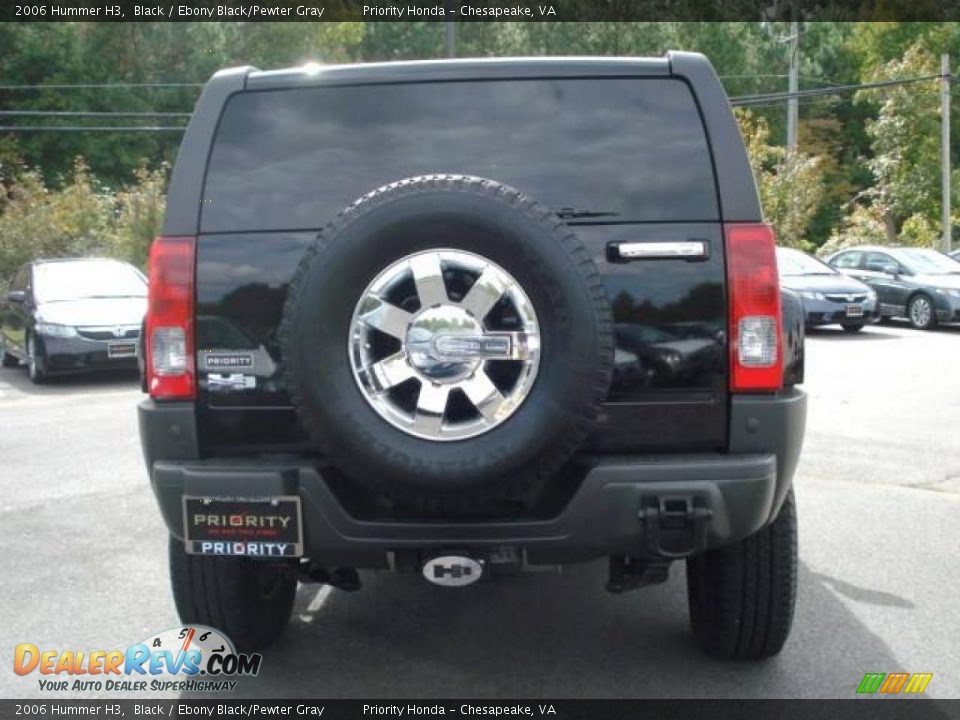 2006 Hummer H3 Black / Ebony Black/Pewter Gray Photo #5