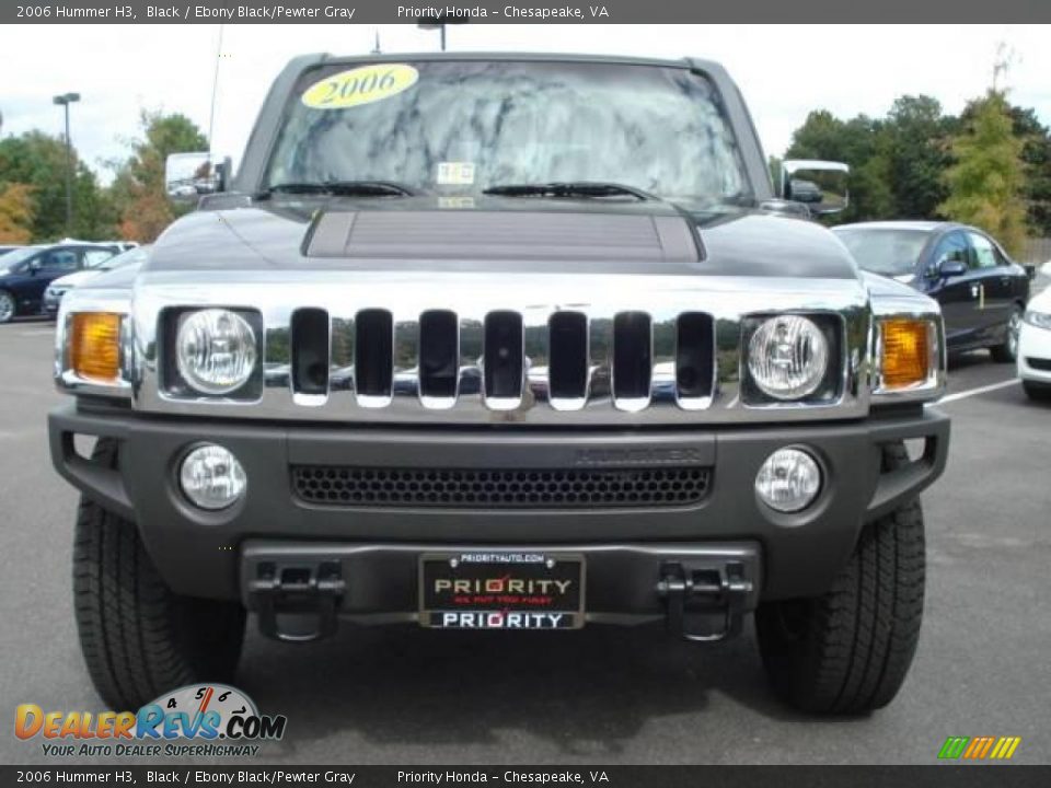 2006 Hummer H3 Black / Ebony Black/Pewter Gray Photo #9