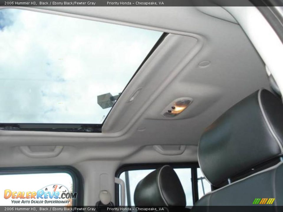 2006 Hummer H3 Black / Ebony Black/Pewter Gray Photo #11