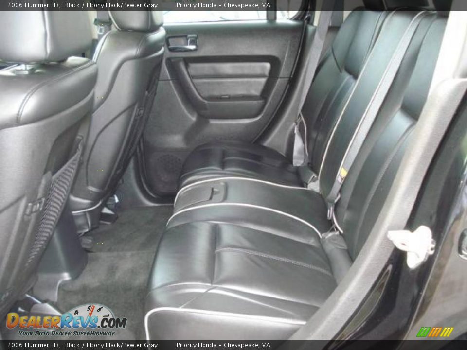 2006 Hummer H3 Black / Ebony Black/Pewter Gray Photo #12