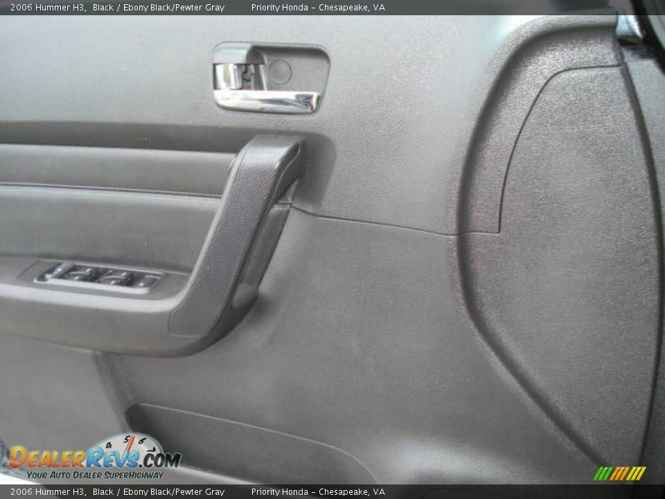 2006 Hummer H3 Black / Ebony Black/Pewter Gray Photo #16