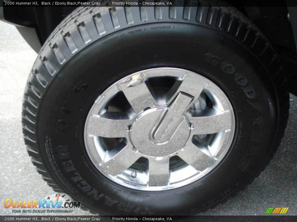 2006 Hummer H3 Black / Ebony Black/Pewter Gray Photo #22