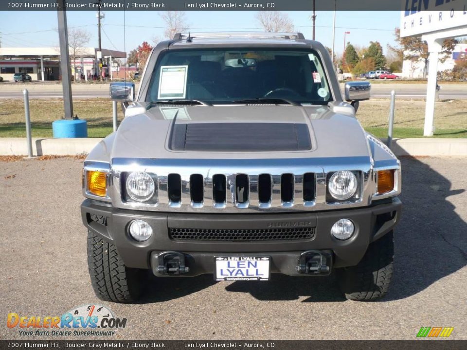 2007 Hummer H3 Boulder Gray Metallic / Ebony Black Photo #2