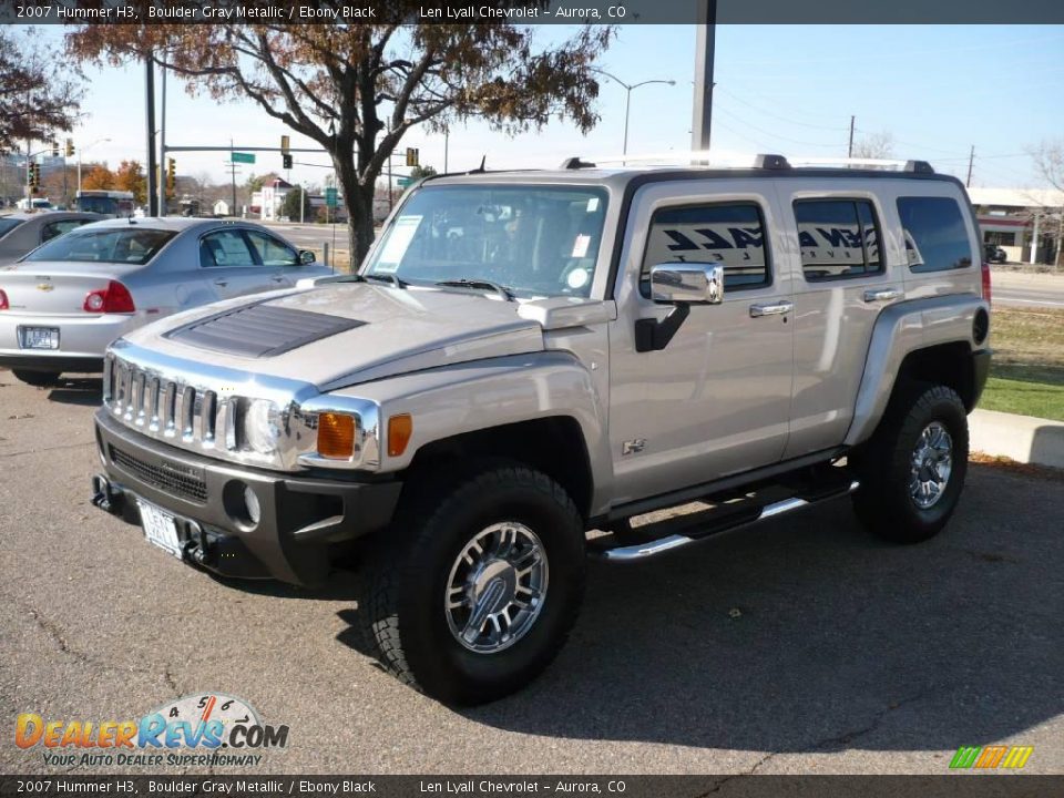 2007 Hummer H3 Boulder Gray Metallic / Ebony Black Photo #3