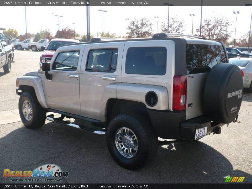 2007 Hummer H3 Boulder Gray Metallic / Ebony Black Photo #4