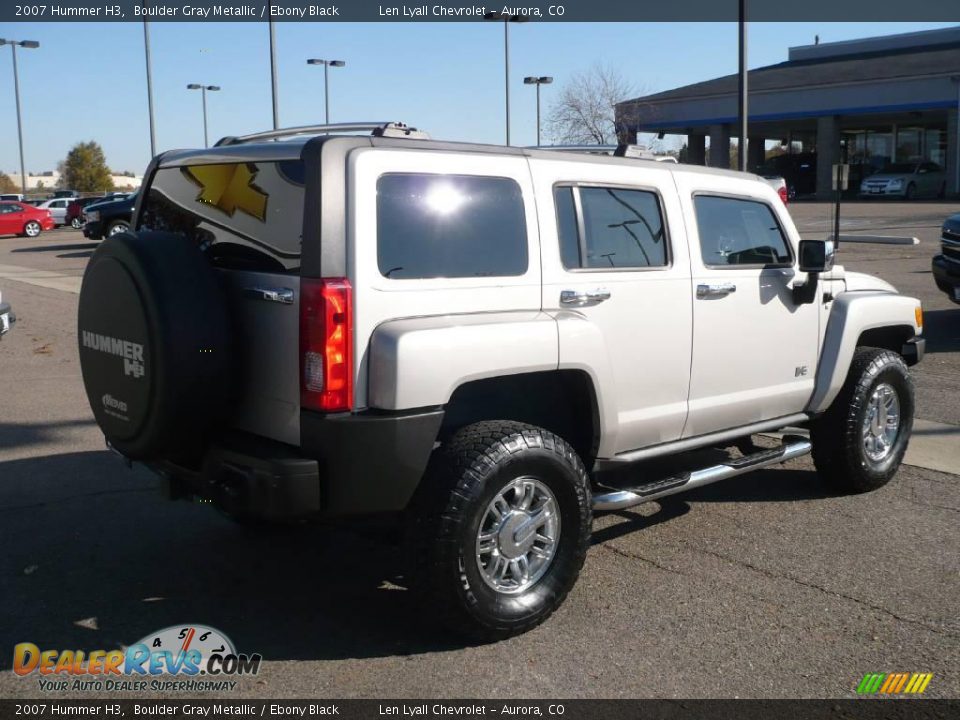 2007 Hummer H3 Boulder Gray Metallic / Ebony Black Photo #6