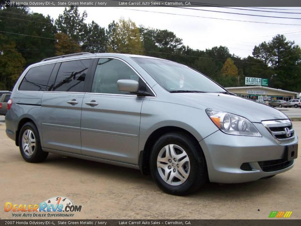 2007 Honda Odyssey EX-L Slate Green Metallic / Ivory Photo #5
