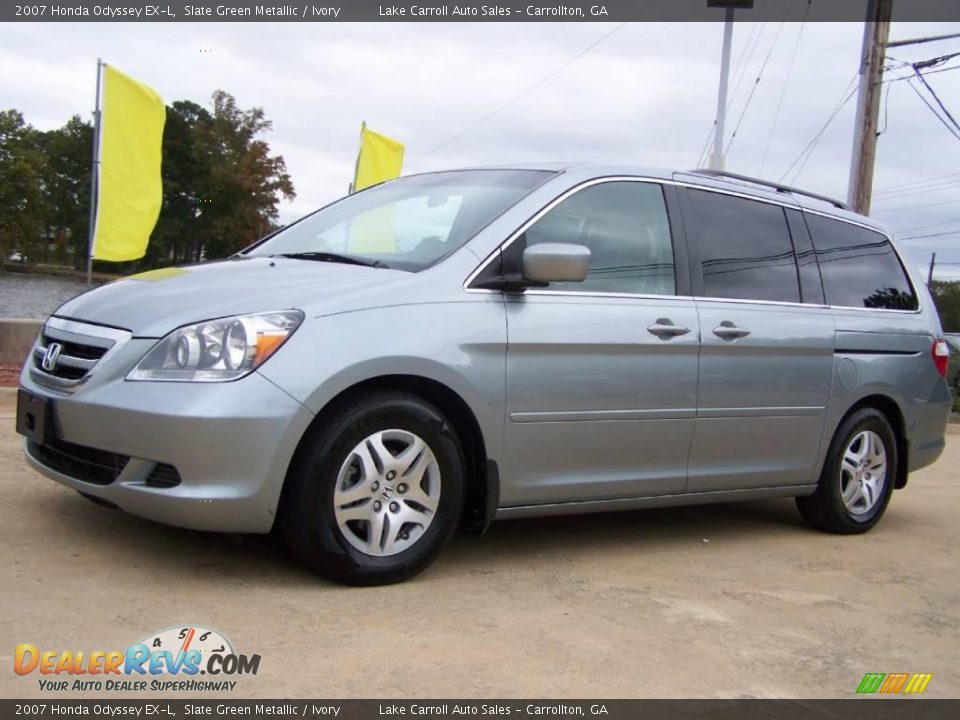 2007 Honda Odyssey EX-L Slate Green Metallic / Ivory Photo #6