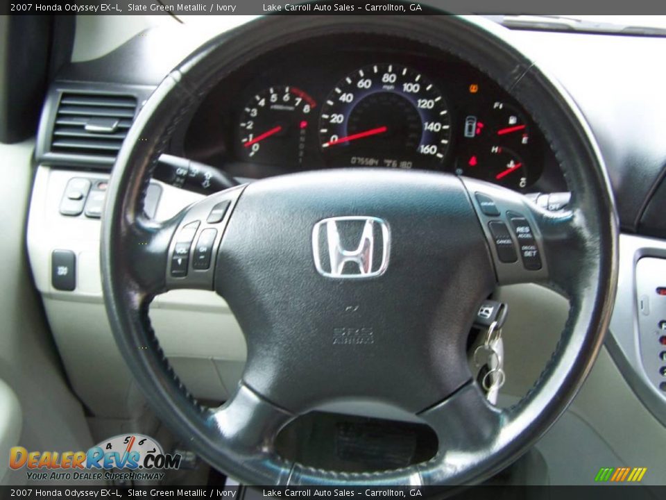 2007 Honda Odyssey EX-L Slate Green Metallic / Ivory Photo #16