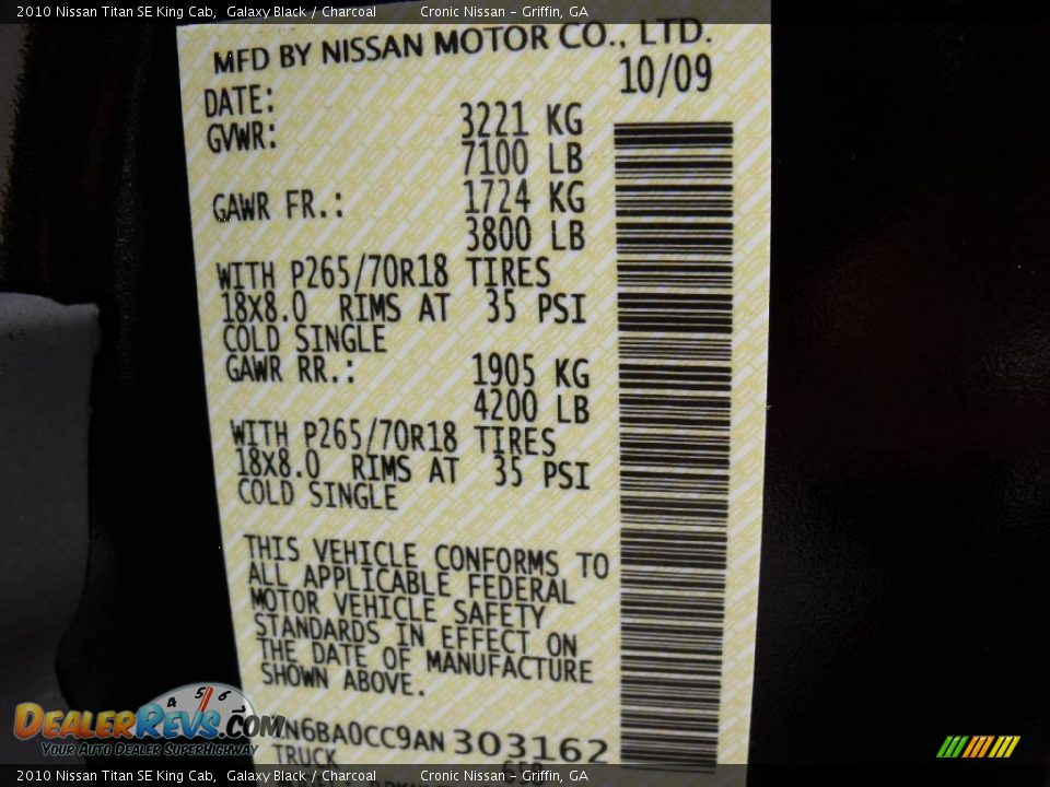 2010 Nissan Titan SE King Cab Galaxy Black / Charcoal Photo #14