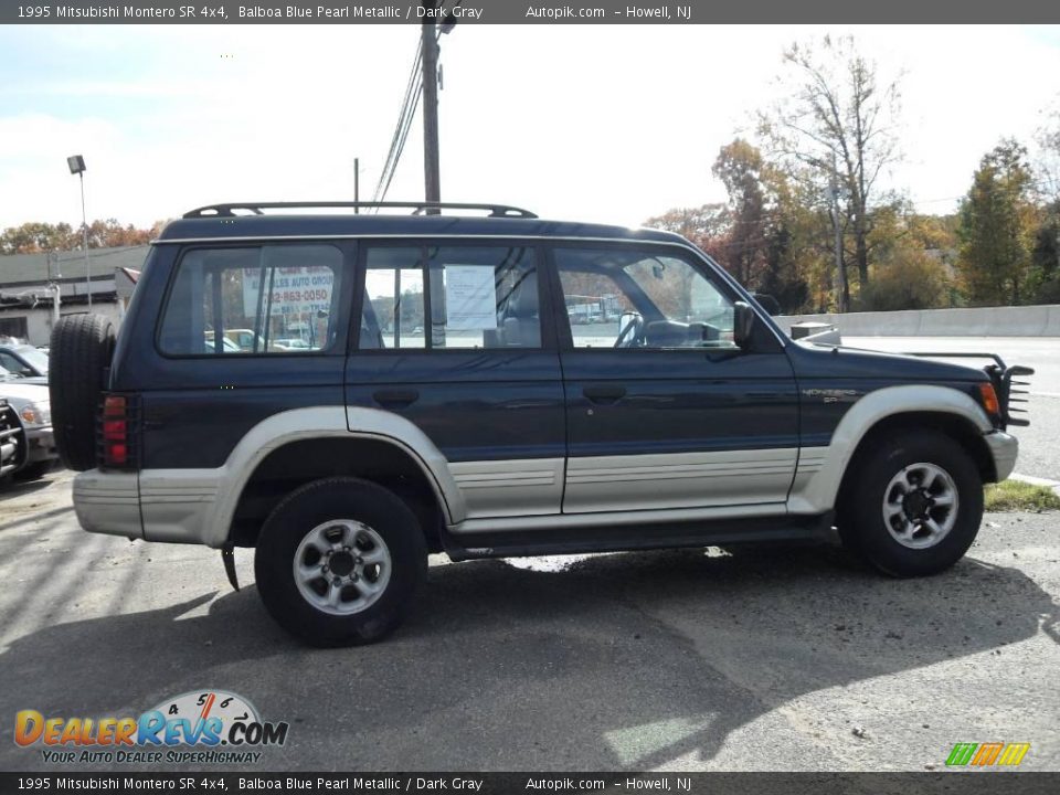 1995 Mitsubishi Montero SR 4x4 Balboa Blue Pearl Metallic / Dark Gray Photo #4