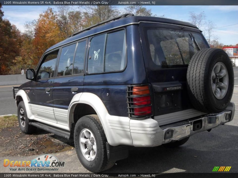 1995 Mitsubishi Montero SR 4x4 Balboa Blue Pearl Metallic / Dark Gray Photo #7